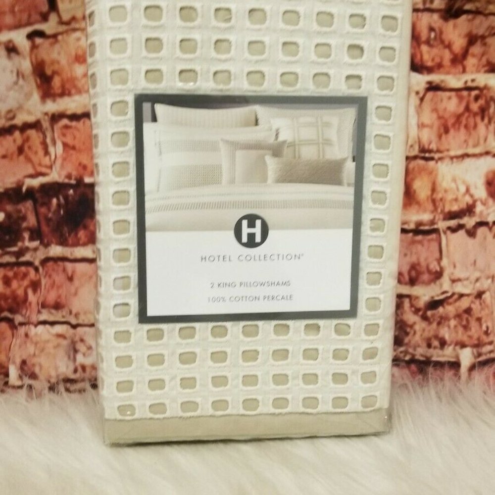 HOTEL COLLECTION MODERN BEIGE EYELET PAIR KING